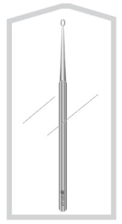 Sklar Instruments Ear Curette, Straight Loop Tip, 4mm, 5-3/4", Plastic, Sterile, Disposable, 50/Case