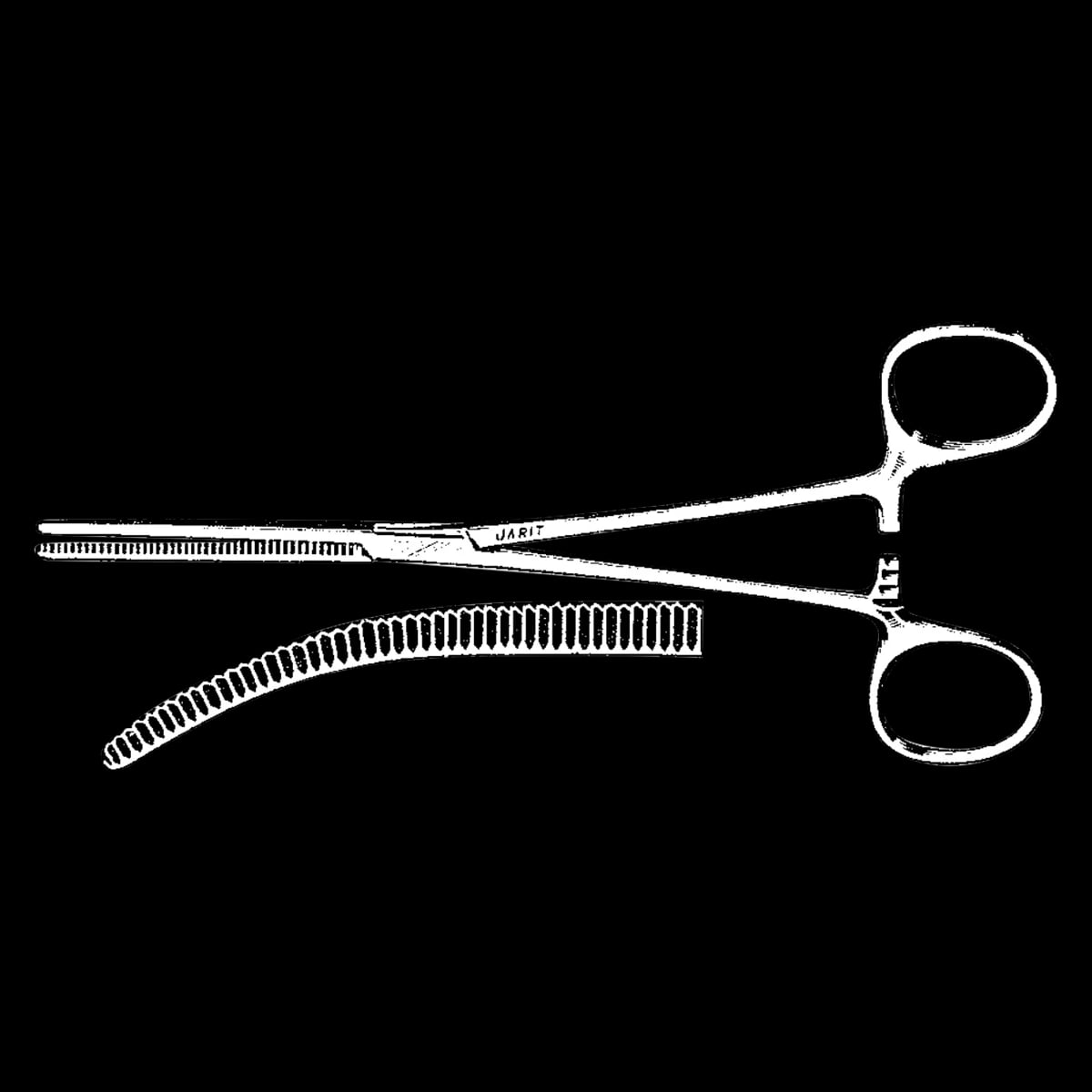 Jarit R-Pean Forceps, Curved, Satin Finish, 8"