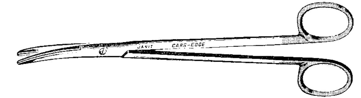 Jarit Metzenbaum Scissor, Carb-Edge, Curved, 7"