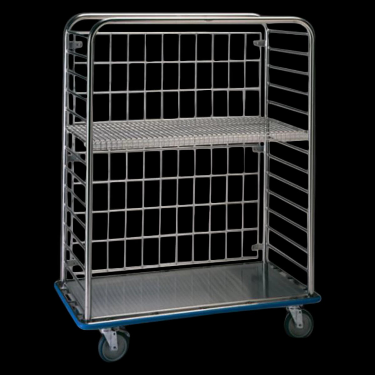 Pedigo Utility Cart with Bumper, 50" x 26" x 65", 6" Casters