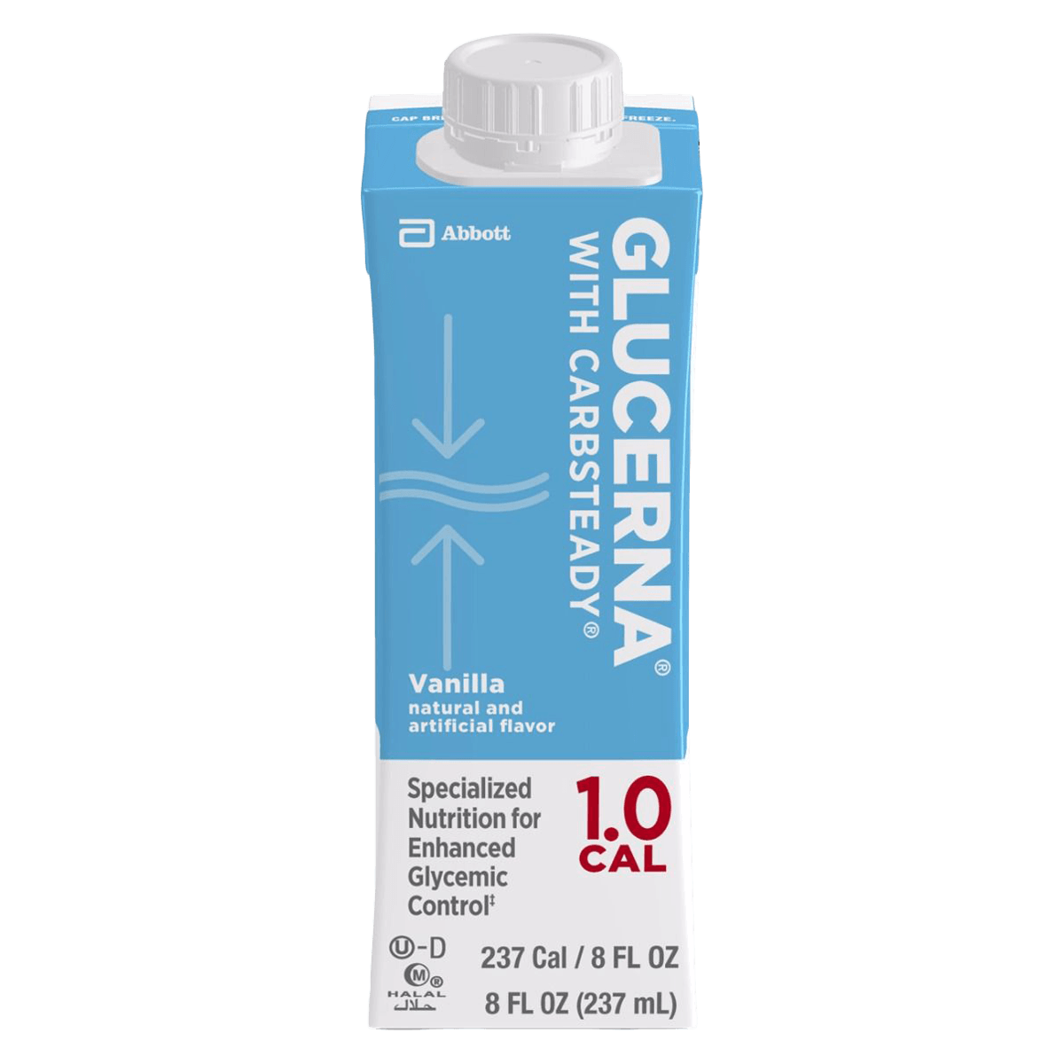 Glucerna 1.0 Cal Liquid Formula, Vanilla, 8 oz Carton, 24/Case