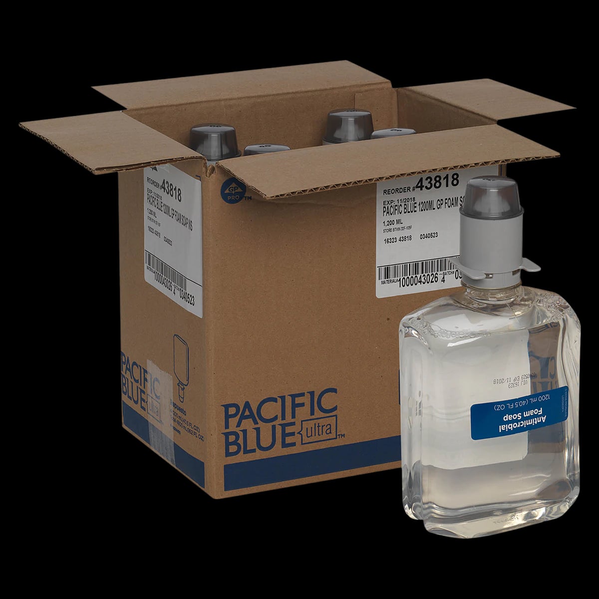 Georgia Pacific Pacific Blue Ultra Foam Soap Refill, 1200 mL, 4/Case
