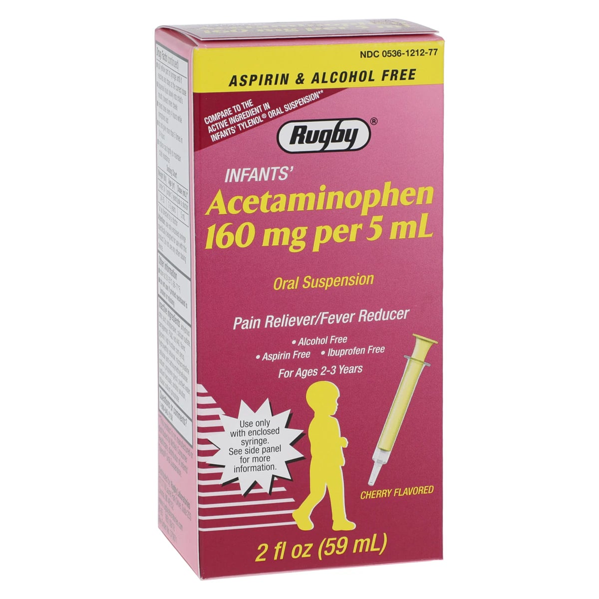 Acetaminophen Infant Oral Suspension, 160 mg/5 mL, Cherry Flavor, 2 oz Bottle