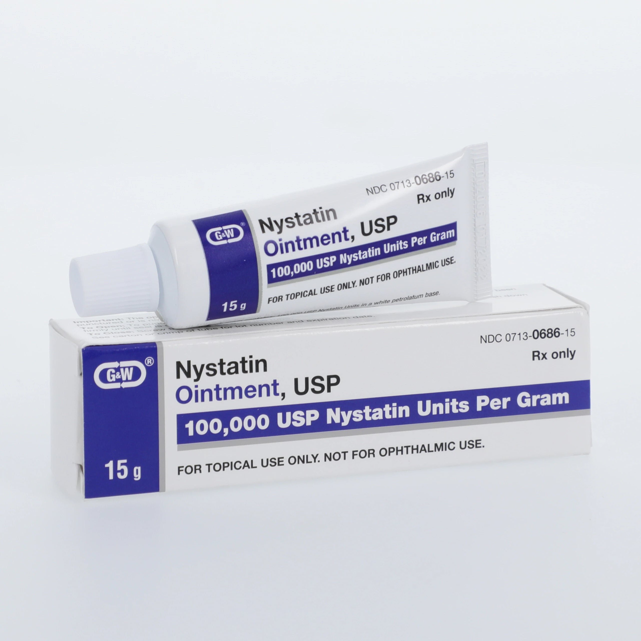 Nystatin Ointment, Topical, 100,000 U/gm, 15 gm Tube, G & W Labs Inc