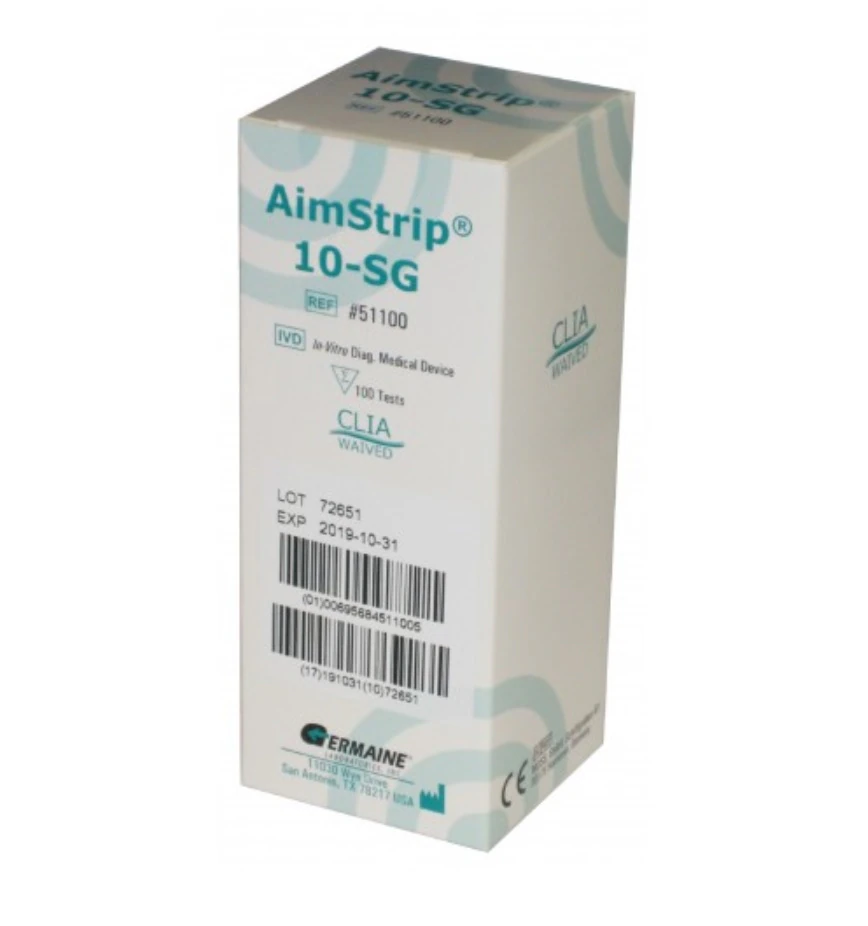 AimStrip 10SG Urinalysis Test Strips, CLIA Waived, 100/Bottle