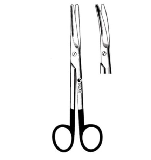 Sklar SuperCut Mayo Dissecting Scissors, Curved, 6-3/4" (17 cm), Stainless Steel, Non-Sterile, Reusable