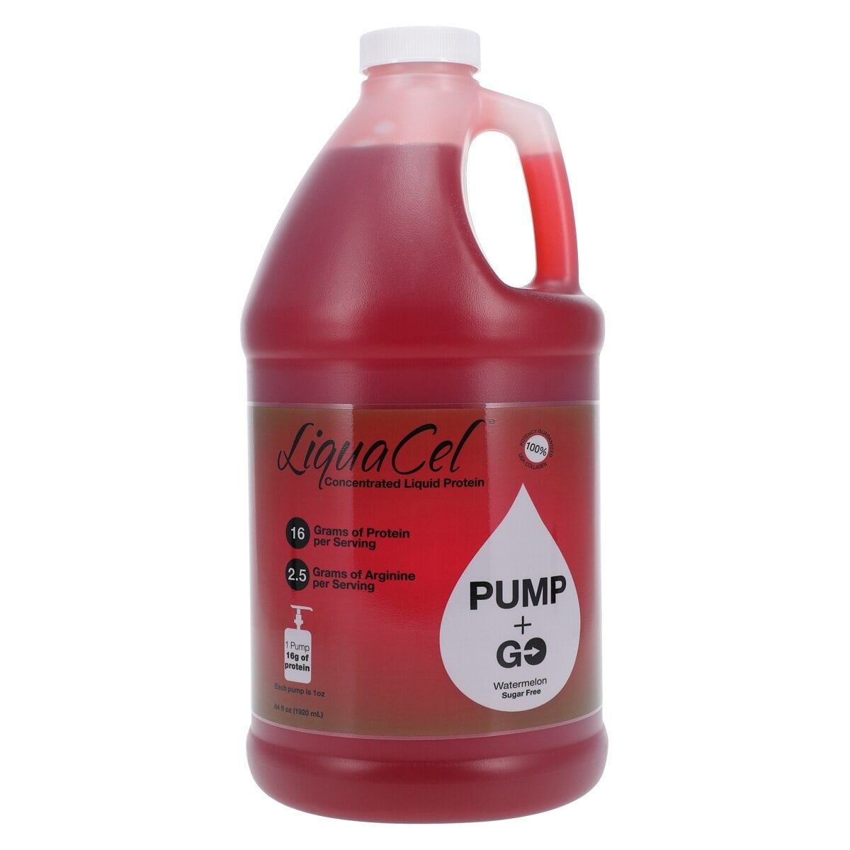 LiquaCel Pump & Go Liquid Protein Supplement, Watermelon, 2/Case