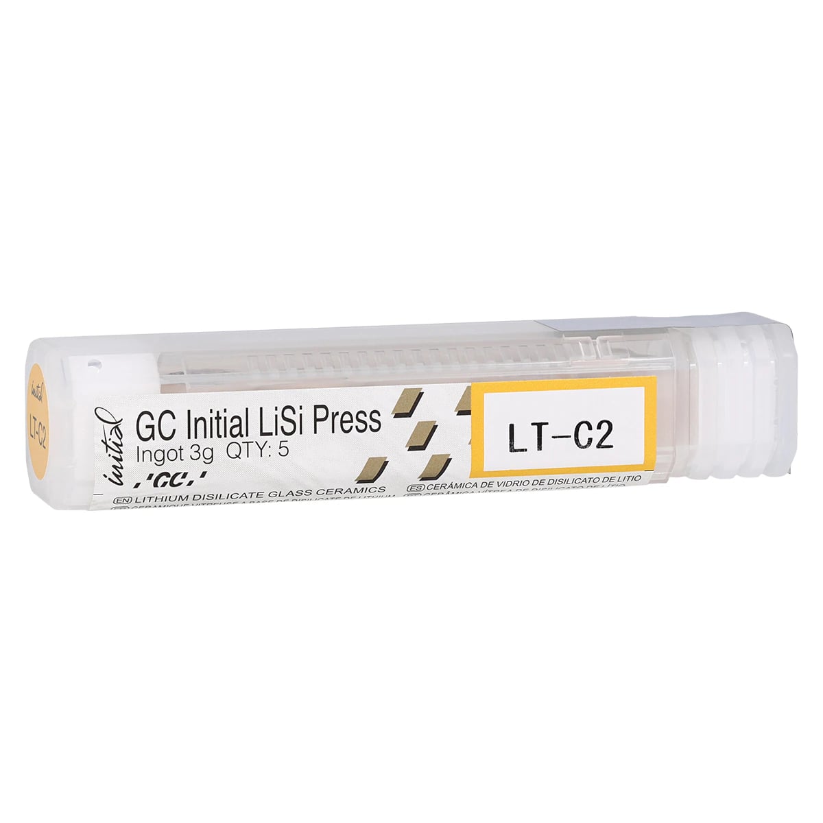 GC Initial LiSi Press Lithium Disilicate Ingot, Shade LT-C2, 3g, 5/Pk