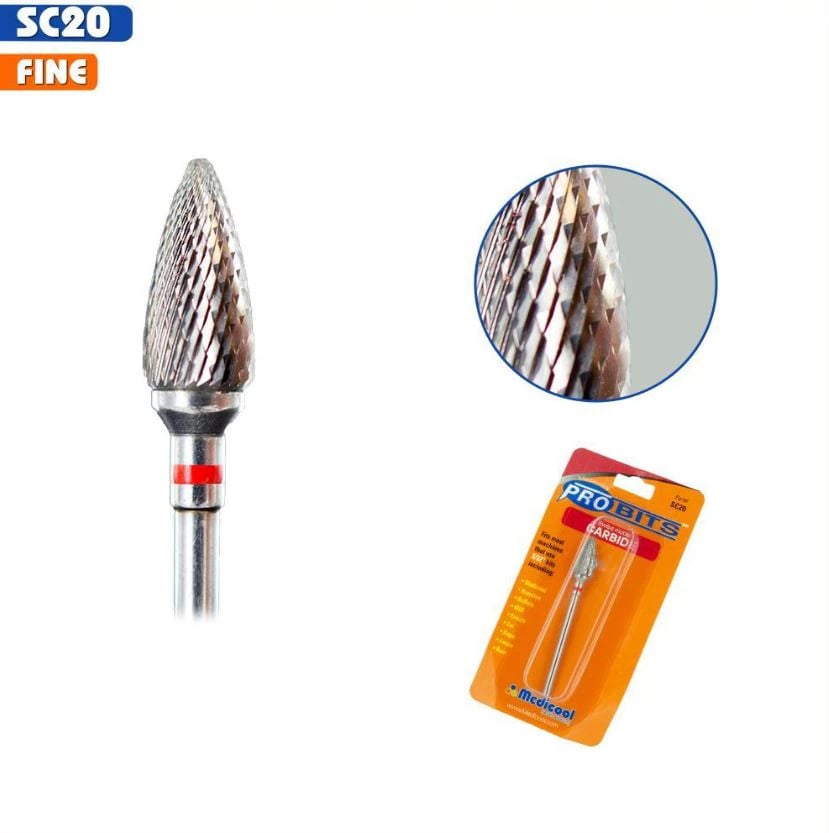 Medicool Podiatry Bit, Large Cone, Swiss Carbide, Fine, Each