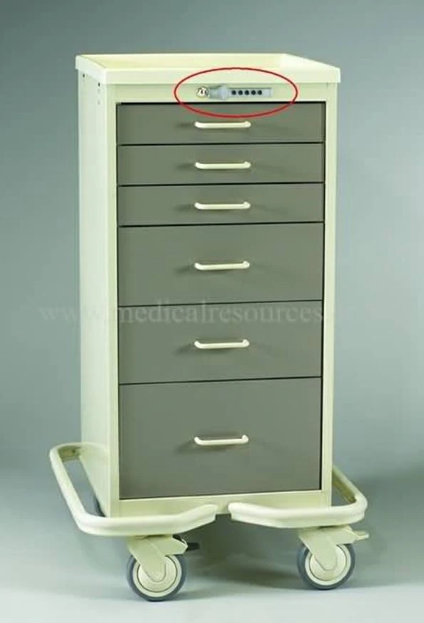 MPD Medical Systems Anesthesia Cart, 6 Drawer, Push Button Lock