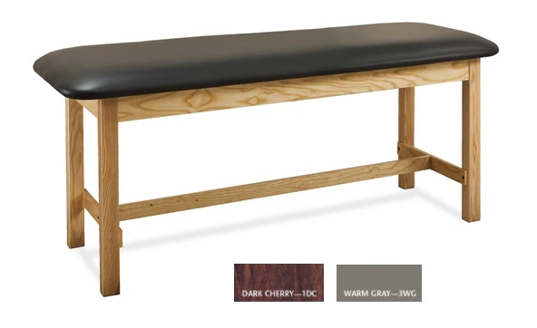 Clinton Industries Classic Series Straight Line Treatment Table, Flat Top, 30"W, Warm Gray, 400 lb Capacity