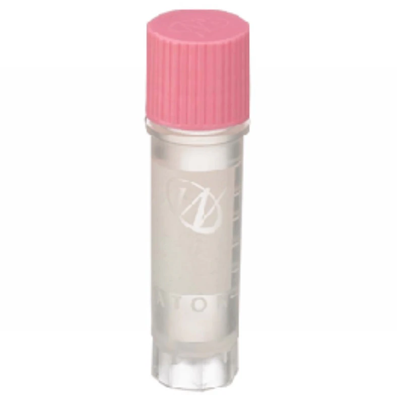 CryoELITE Cryogenic Vial, 2mL, External Thread, Round Bottom, Free-Standing, Sterile, Pink Cap, 500/Case