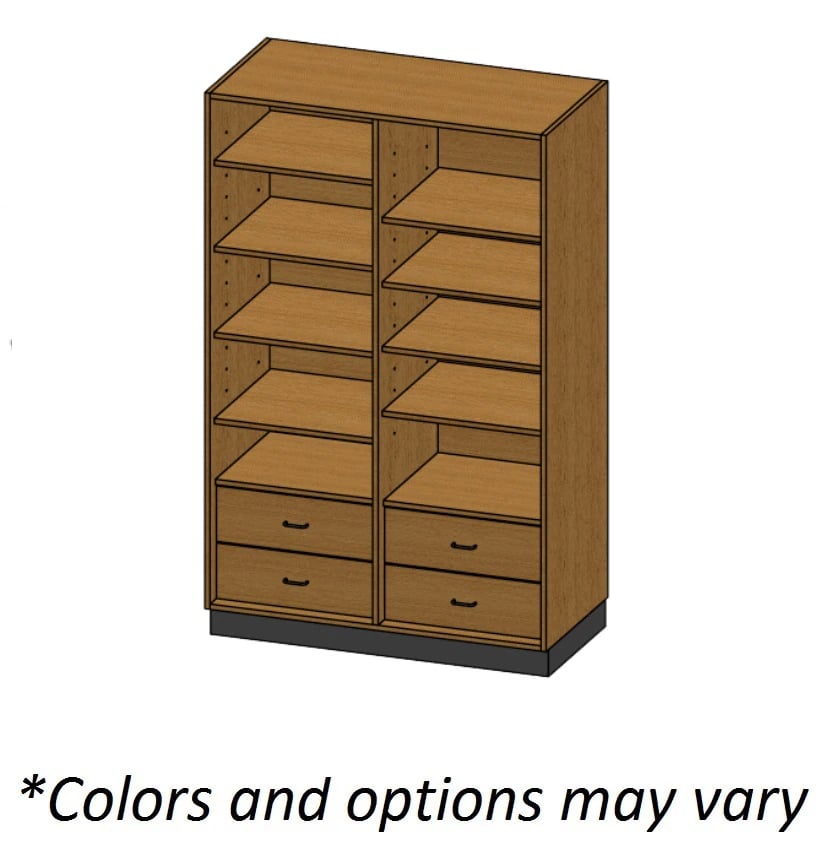 Athletic Edge Stor-Edge Storage Cabinet, 4 Drawer, Laminate, Maple