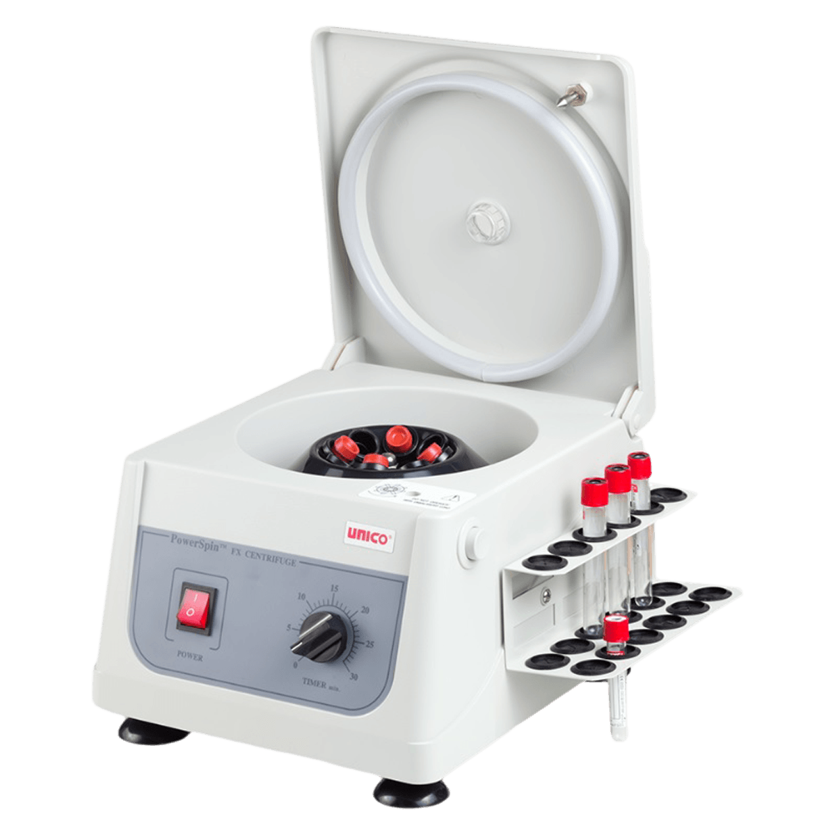 Unico PowerSpin FX Centrifuge, 6x10mL, 3400 RPM Fixed Angle Rotor, 18-Place Tube Holder Rack, 110V