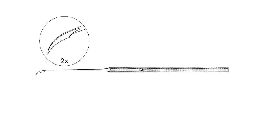 Jarit House Tympanoplasty Knife, 6-5/8" Curved, Stainless Steel, Reusable