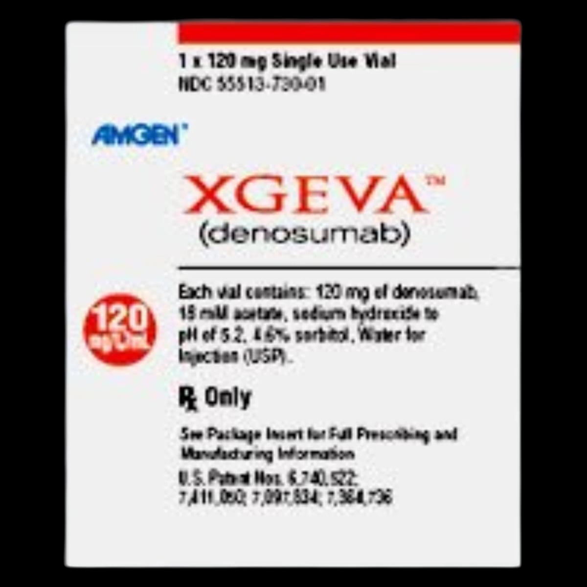 Xgeva (denosumab) Injection 120 mg/1.7 mL Single-Dose Vial