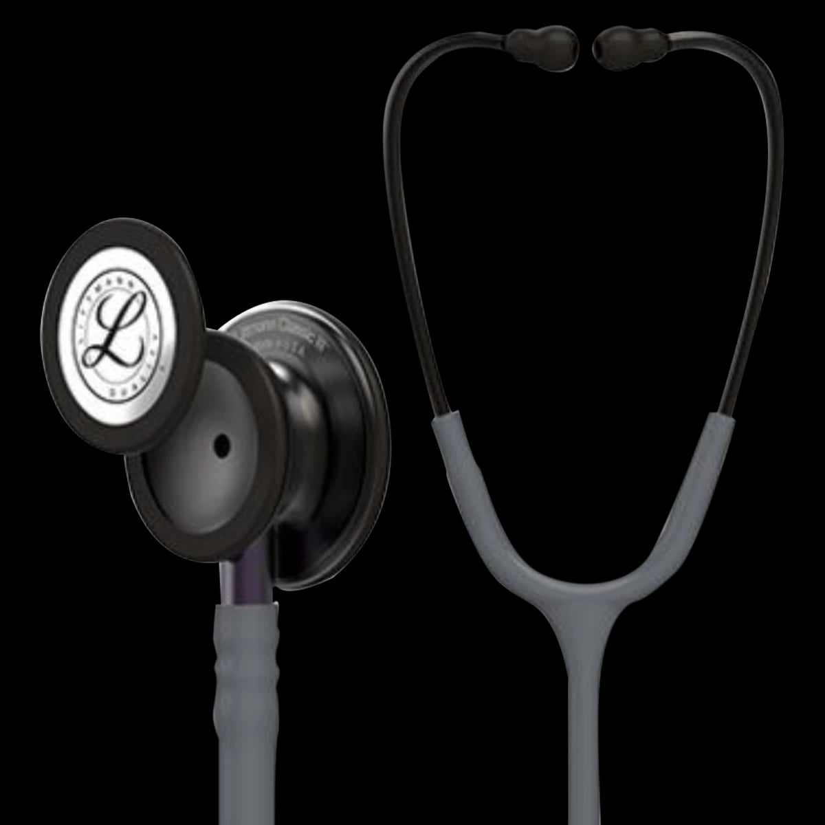 3M Littmann Classic III Stethoscope, Adult/Pediatric, Smoke/Gray/Violet, Single Lumen Tubing, 27"
