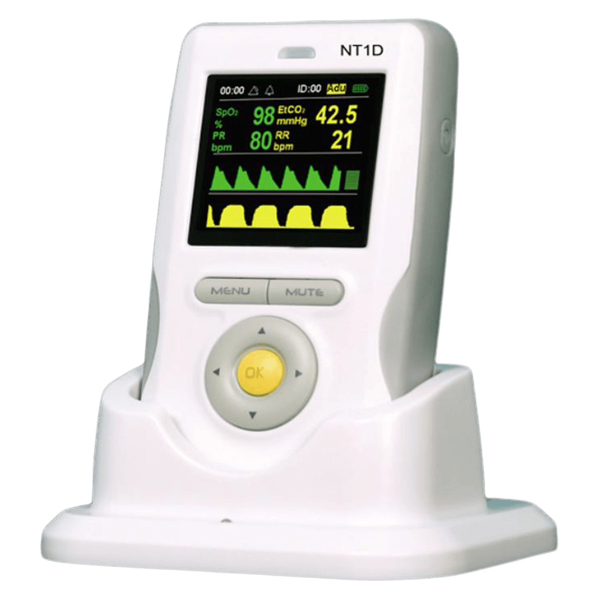 Solaris Medical Technology Handheld Sidestream CO2/SPO2 Capnograph Pulse Oximeter