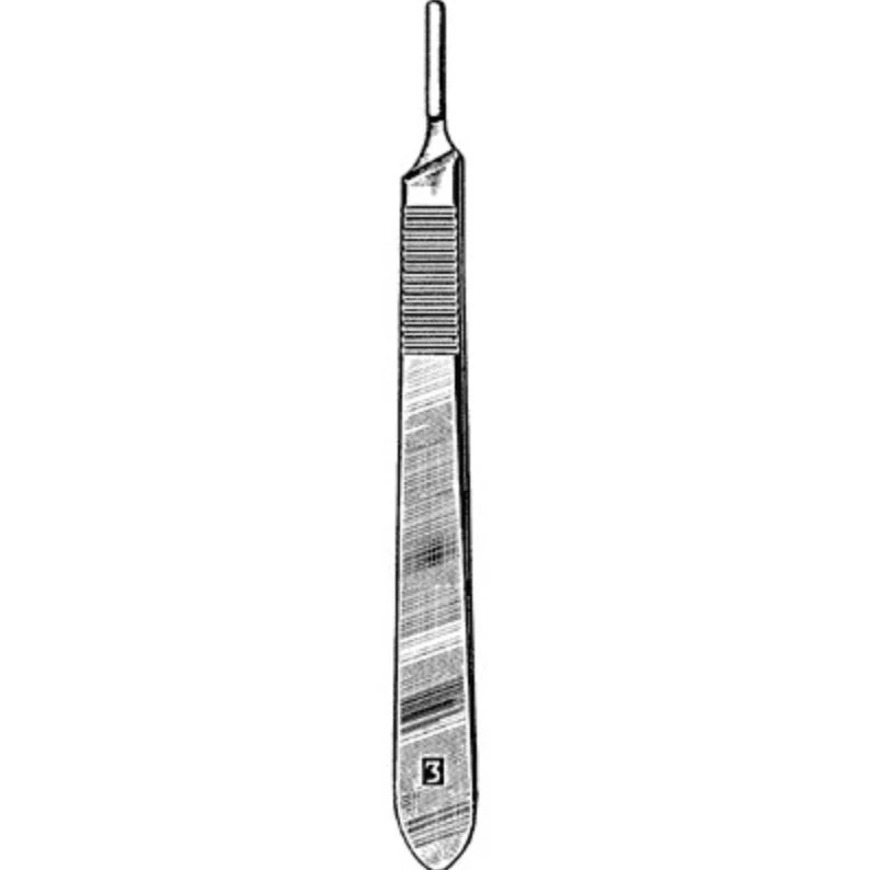 Sklar Instruments Handle Scalpel Serrated Stainless Steel Reusable #3XL for Blades 10, 11, 12, 15