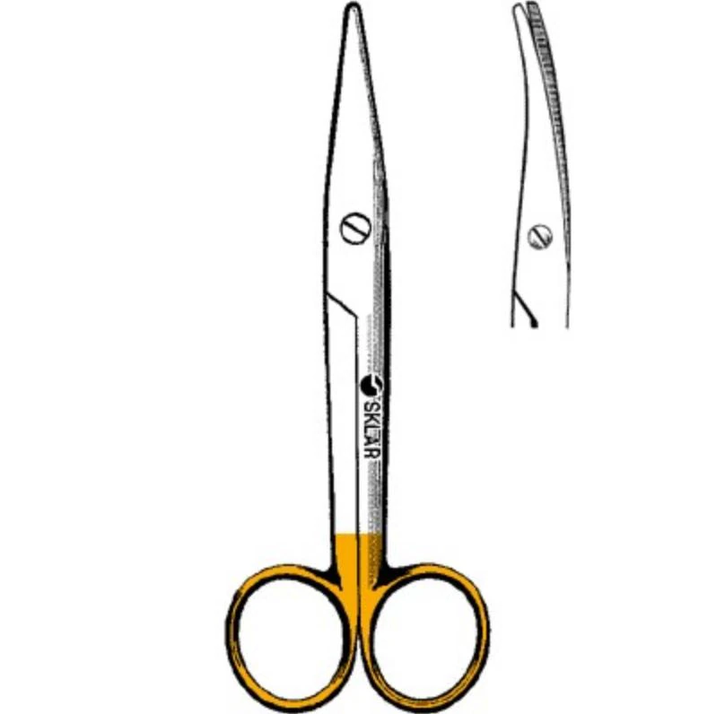 Sklar Edge TC Mayo-Stille Dissecting Scissors, Curved, 6-3/4" (17.1 cm), Stainless Steel/Tungsten Carbide, Each