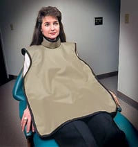 Cling Shield® Protectall Lead-Lined Vinyl X-ray Apron, Adult, Beige, 0.3 mm Lead Equivalency, 22.25" x 25.5", 24BEIGE