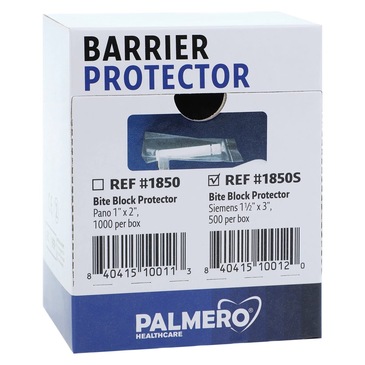 Palmero Bite Block Protectors for Siemens Pano X-Ray, 1-1/2" x 3", Clear, Latex-Free, 500/Box, #1850S