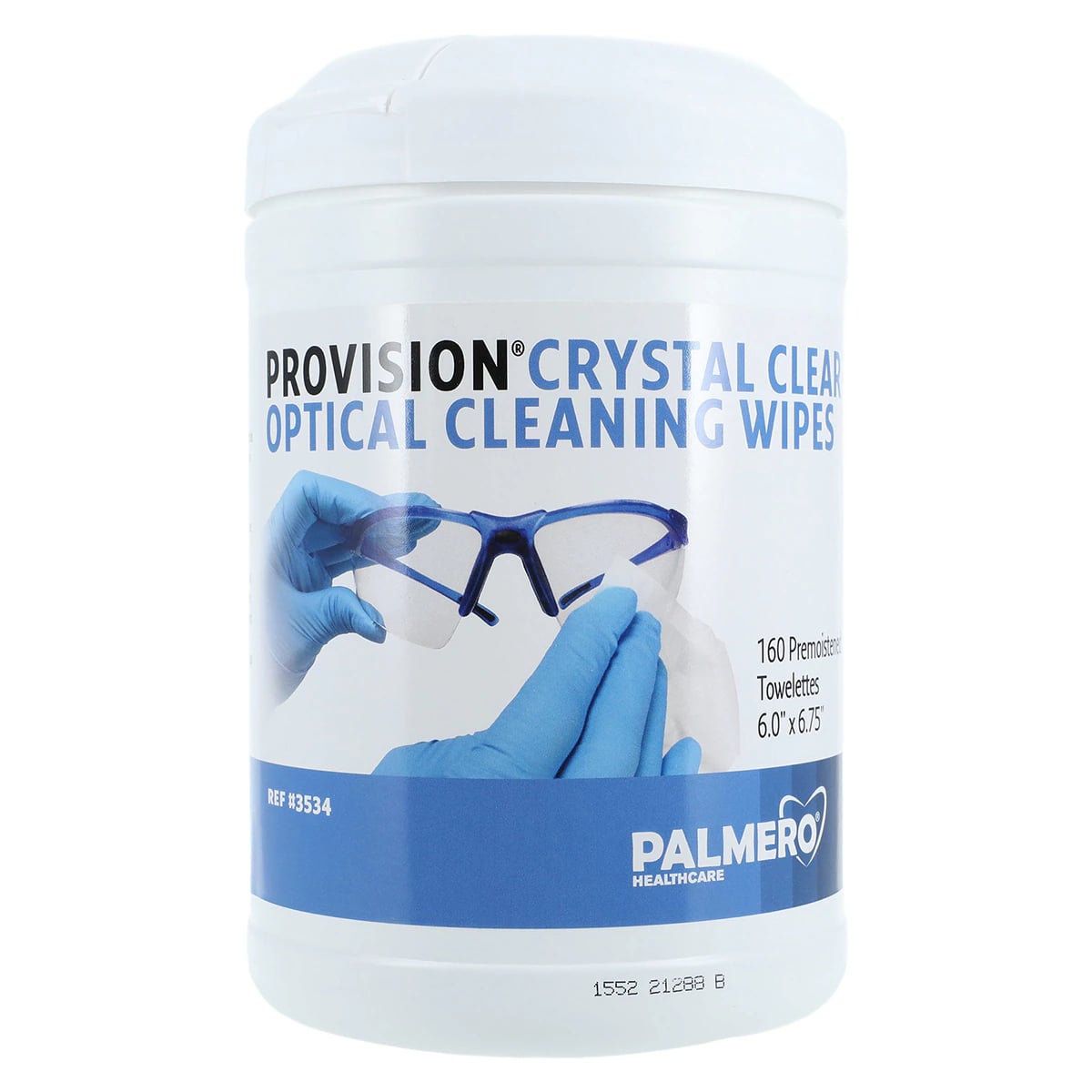 ProVision Crystal Clear Optical Cleaning Wipes, 6" x 6-3/4", 160/Canister