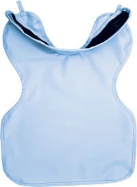 Palmero Health Care Lead X-Ray Apron, Child, Slate Blue, Vinyl/Vinyl, Without Collar, 0.3 mm Lead Equivalent, 20 in x 20 in, Each