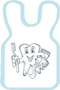 Cling Shield® Tooth Design Lead-Lined Child Protectall Apron with Neck Collar, 0.3mm, 20" x 20"