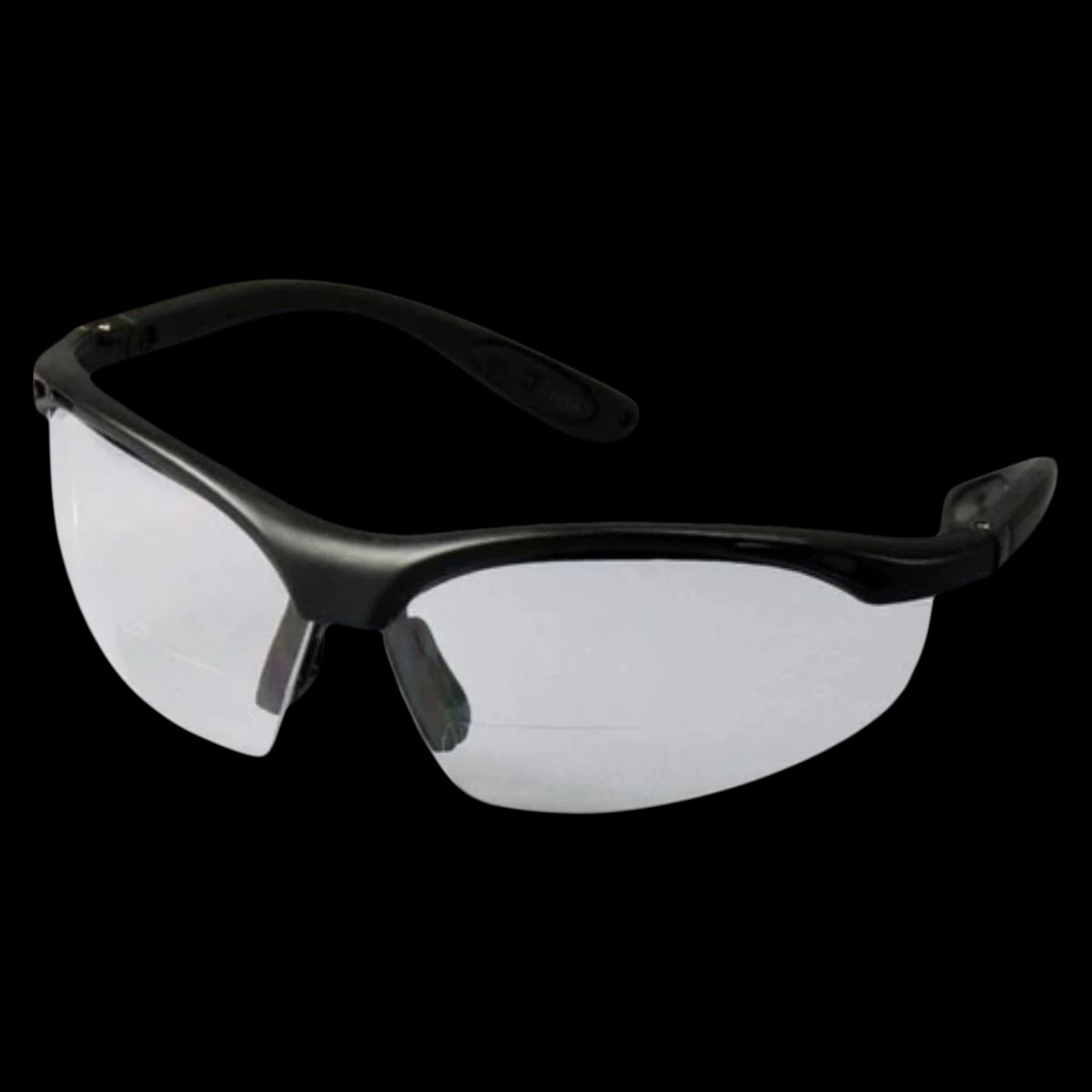 Kool Daddy Bifocal Safety Eyewear, 1.5 Diopter, Clear Lens, Black Frame, 3740B