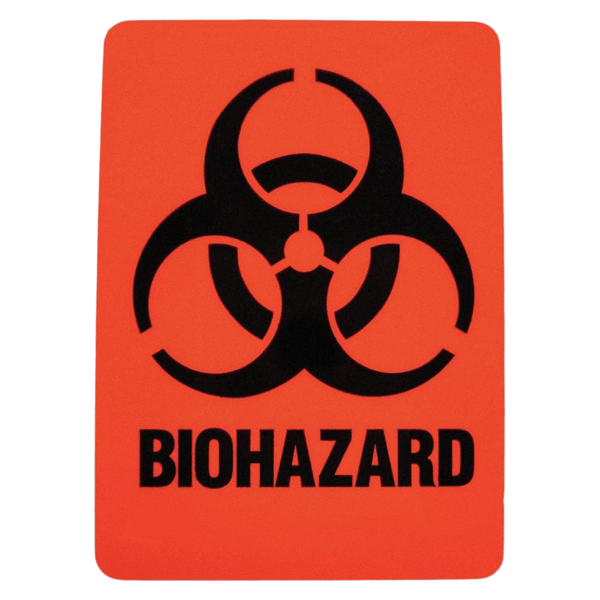 Biohazard Labels, Waterproof, 2-7/8" x 2", 25 per Box