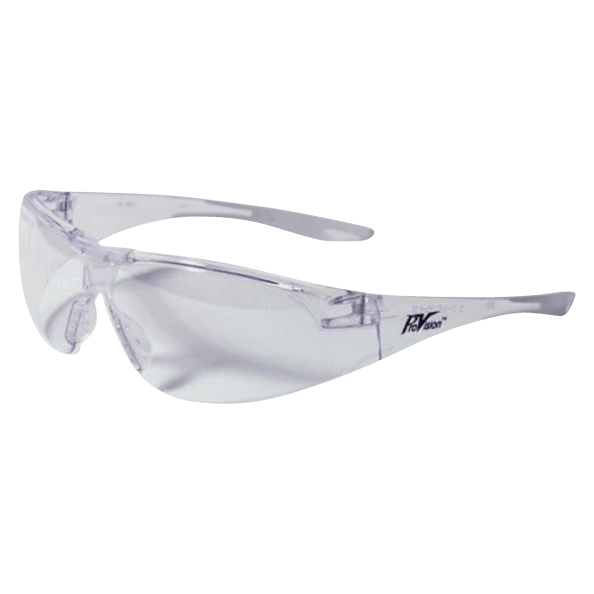 Palmero ProVision Chic Clear Frame Safety Glasses with White Tips, Clear Lens, Universal Fit