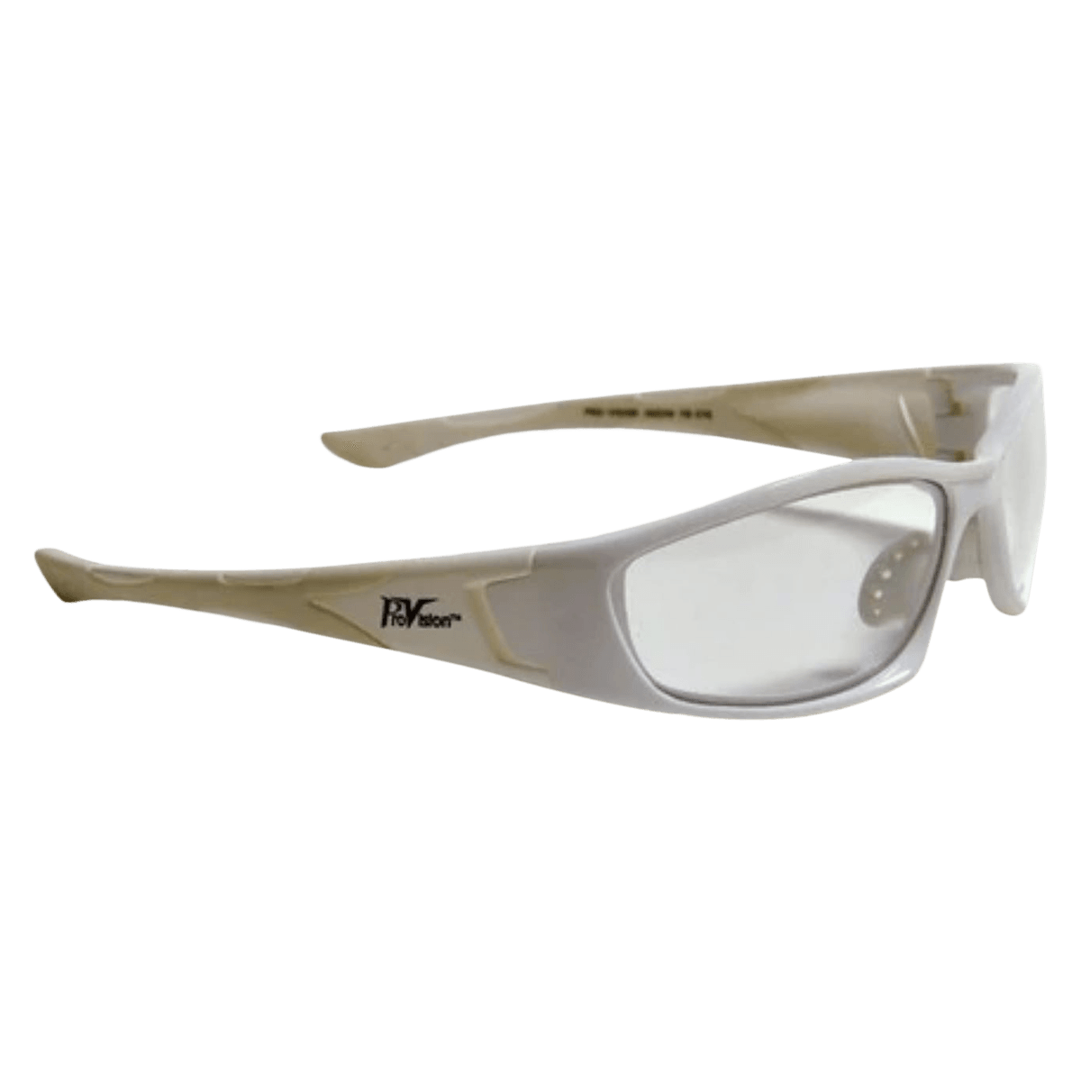 Pro-Vision FB Eyewear, White Frame, Clear Lens