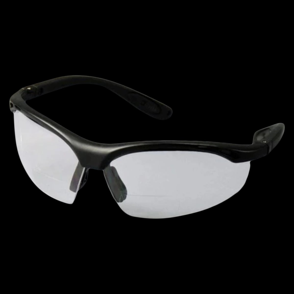 Kool Daddy Bifocal Safety Eyewear, 1.0 Diopter, Clear Lens, Black Frame, ANSI Z87.1-2003, 1 Pair