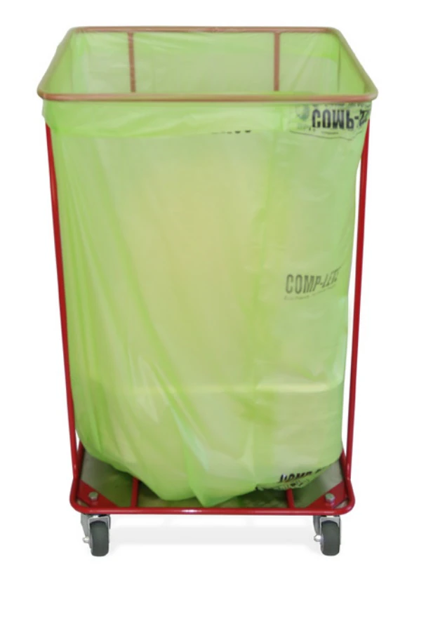 Cygnus Medical Oasis Unit Collection Stainless Steel Base Trash Can Cart, 23x21x36" with (4) 4" Casters