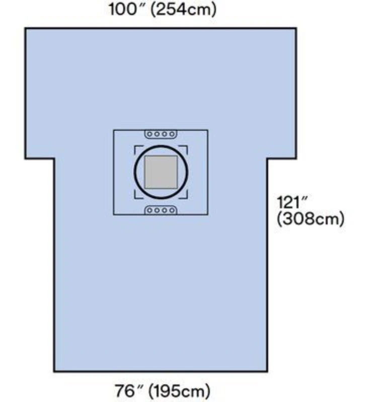 3M C-Section Drape with Clear Screen, 76" x 121", Non-Sterile, 1 Each