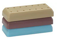 Kerr Magnetic Bur Block, Rectangular, 14-Hole, Sky Blue, #31800