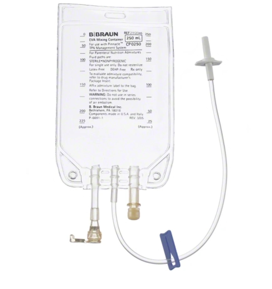 B. Braun Pinnacle Mixing Container, 250 mL, Single Patient Use, Single Chamber, 25/Case