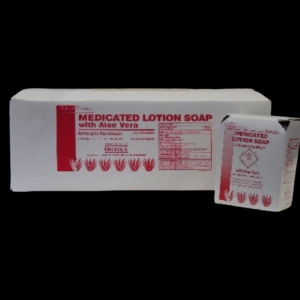 Medicated Lotion Hand Soap, Aloe, 1000 mL Bottle, 12/Case