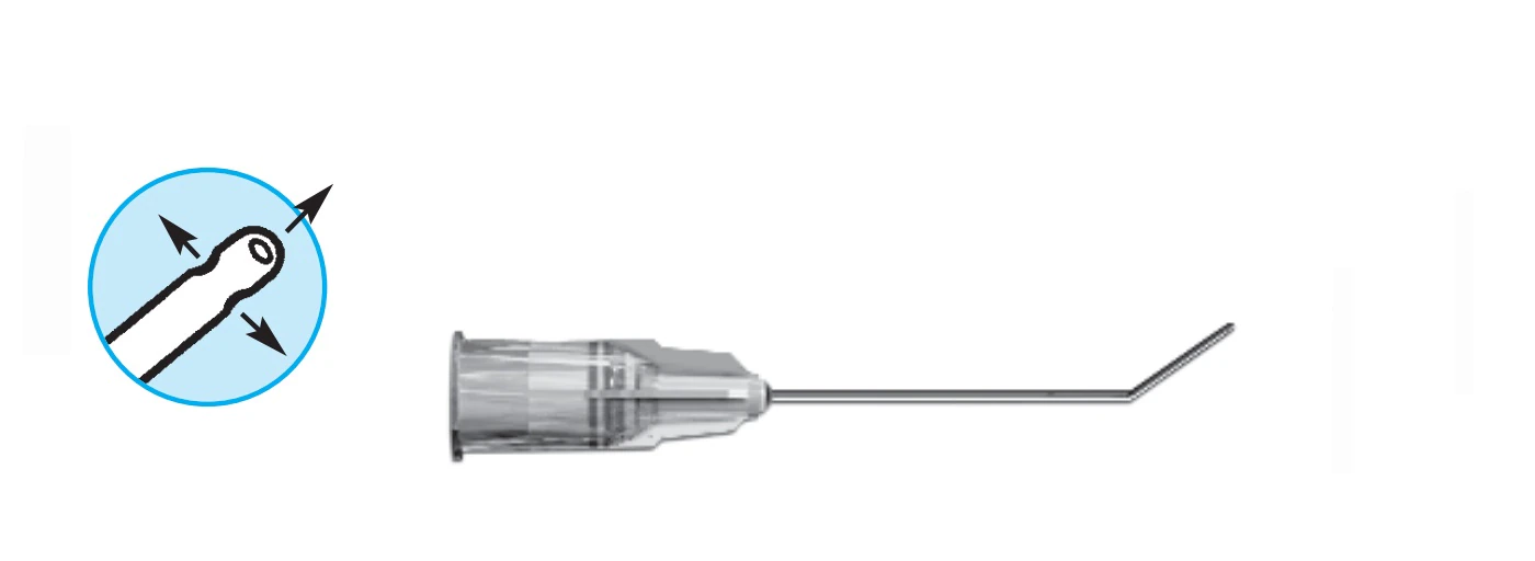 Summit Medical Subtenon Cannula, 21G x 1", Angled, Tri-Port