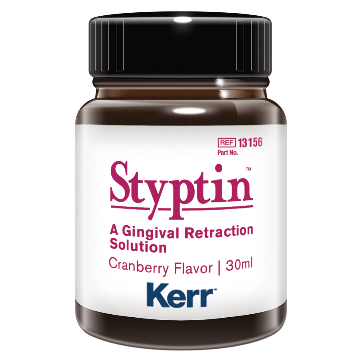 Kerr Styptin Hemostatic Solution, 20% Buffered Aluminum Chloride, Cranberry Flavor, 30 mL Refill Bottle