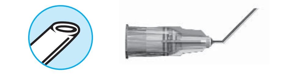 Summit Medical Anterior Chamber Irrigating Cannula, 26G x 9/16", Angled/Beveled Tip