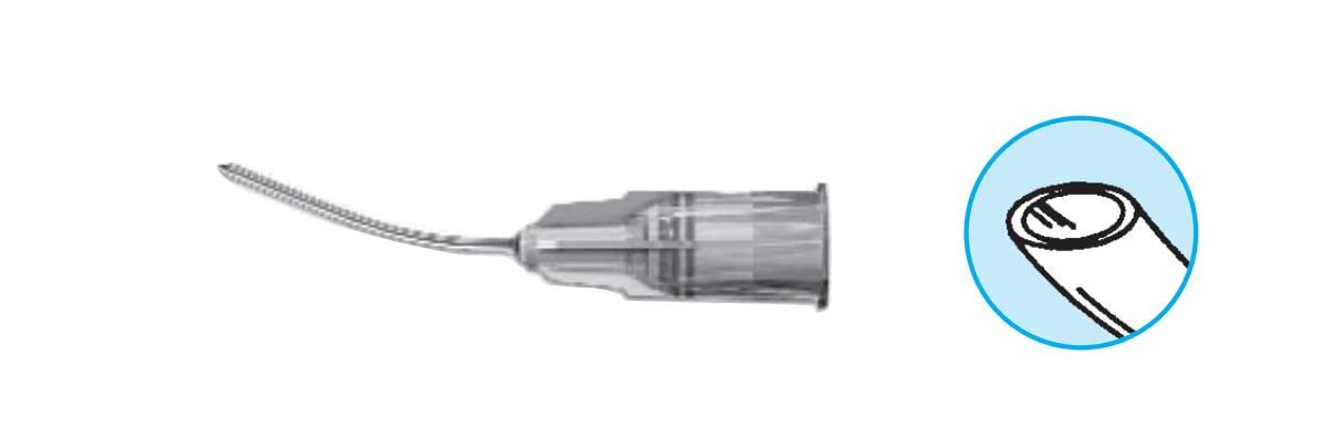 Summit Medical Nucleus Hydrodissector Cannula, 30G x 1", Curved/Beveled Tip