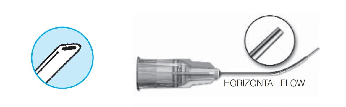 Summit Medical Nucleus Hydrodissector Cannula, 25G x 1", Curved/Horizontal Flattened Tip