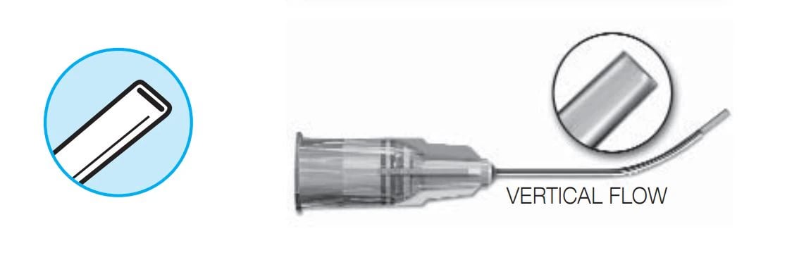 Summit Medical Nucleus Hydrodissector Cannula, 25G x 1", Curved/Vertical Flattened Tip