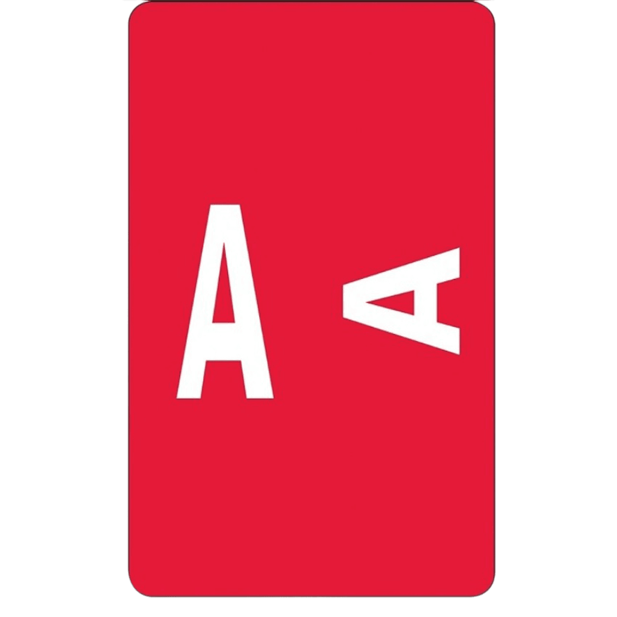 S&W Manufacturing AlphaZ ACCS Color-Coded Alphabetic Label, Letter A, Red, 500 Labels/Box, 67171