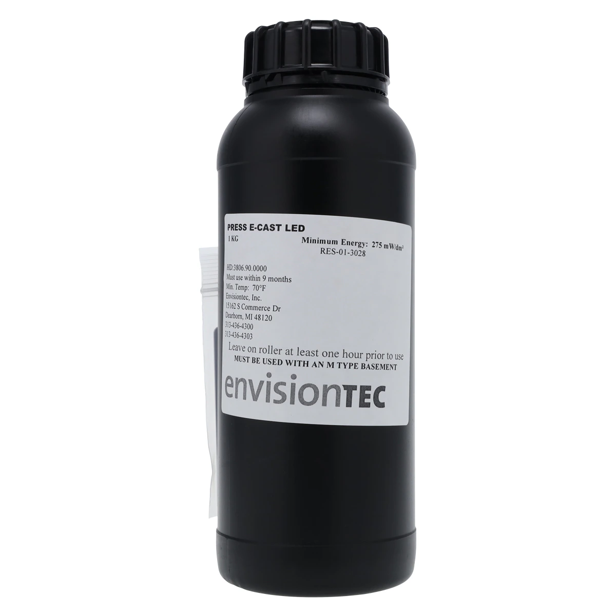 Press-E-Cast LED 3D Print Resin, Yellow, 1 Kg Bottle