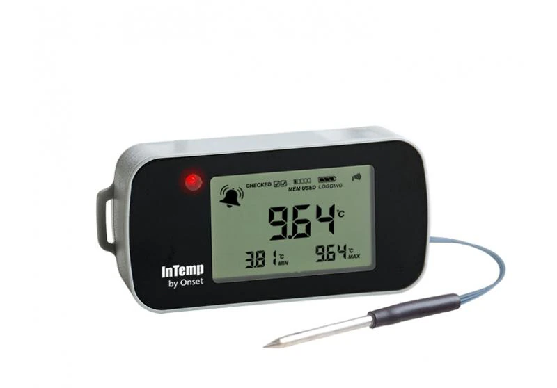 Onset InTemp Temperature Data Logger with Probe, -30 to 70°C, Each