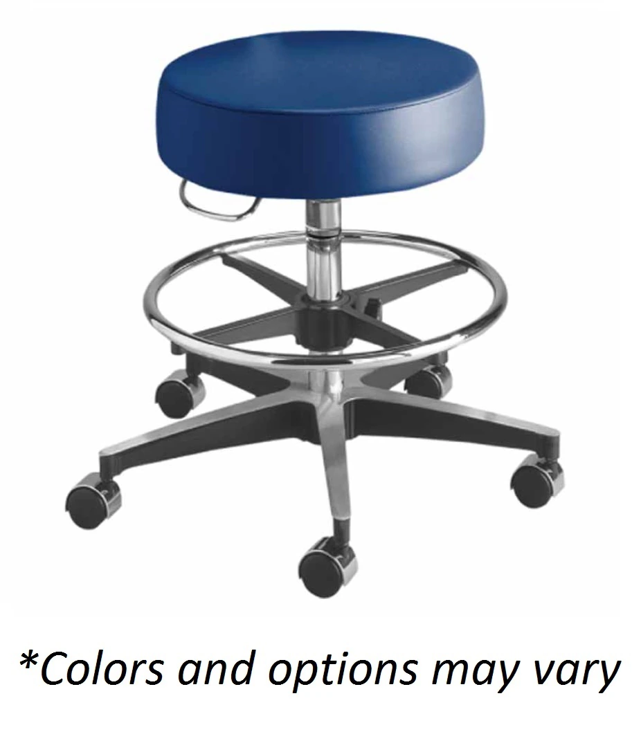 Brewer 11001 Series Exam Stool, Pneumatic Backless, Clamshell, 250 lb Capacity