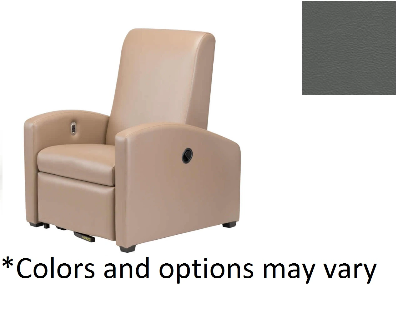 Augustine Treatment Recliner, 500 lb Weight Capacity, Charcoal
